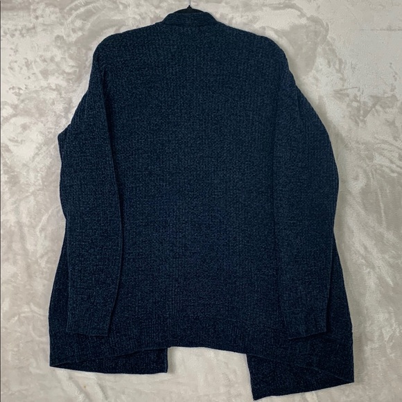 MATTY M | XXL WOMENS | CHENILLE FABRIC CARDIGAN  OPEN FRONT SWEATER in BLUE - Picture 10 of 10